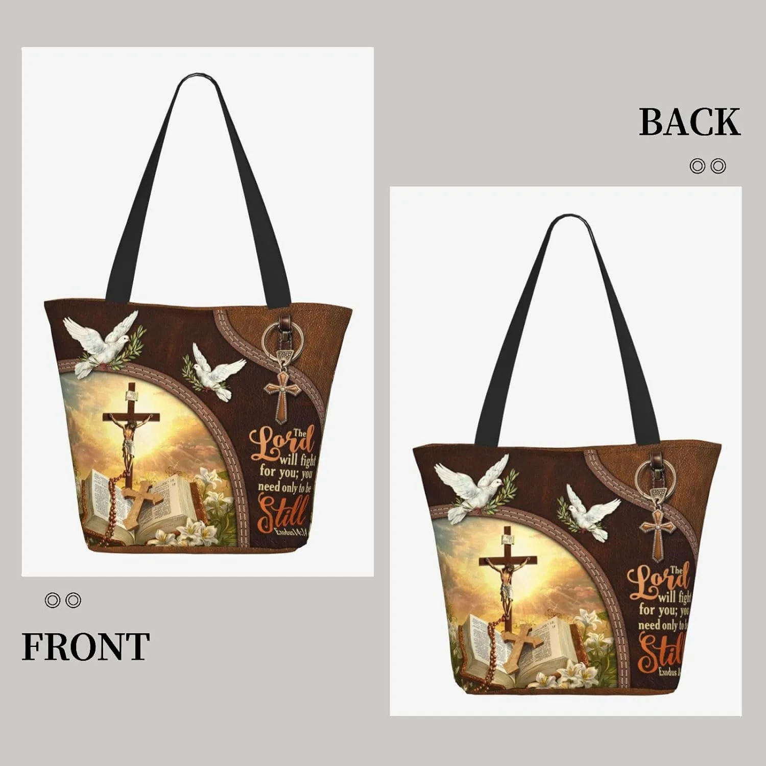 Bible Tote Bags for Women Christian Gifts Religious Church Shoulder Bag