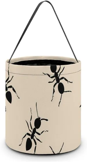 Black Ants Halloween Trick Or Treat Party Favor Tote Bags Candy Basket Reusable Portable Bucket