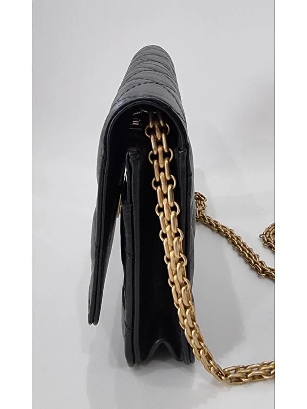 Black On-sale Vintage Bag Calfskin WOC Gold First-time buyer discount Chain Cross Chanel Hardware