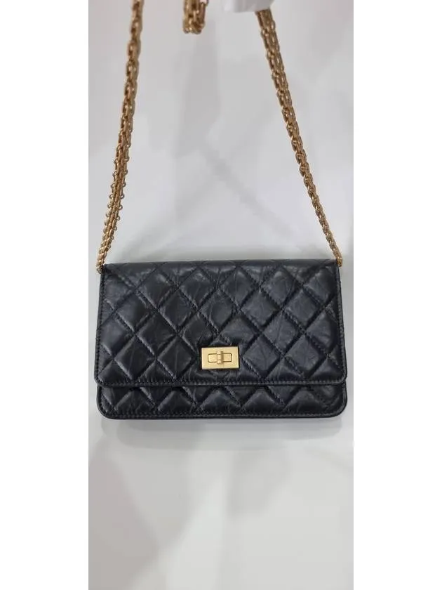 Black On-sale Vintage Bag Calfskin WOC Gold First-time buyer discount Chain Cross Chanel Hardware