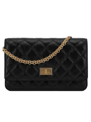 Black On-sale Vintage Bag Calfskin WOC Gold First-time buyer discount Chain Cross Chanel Hardware