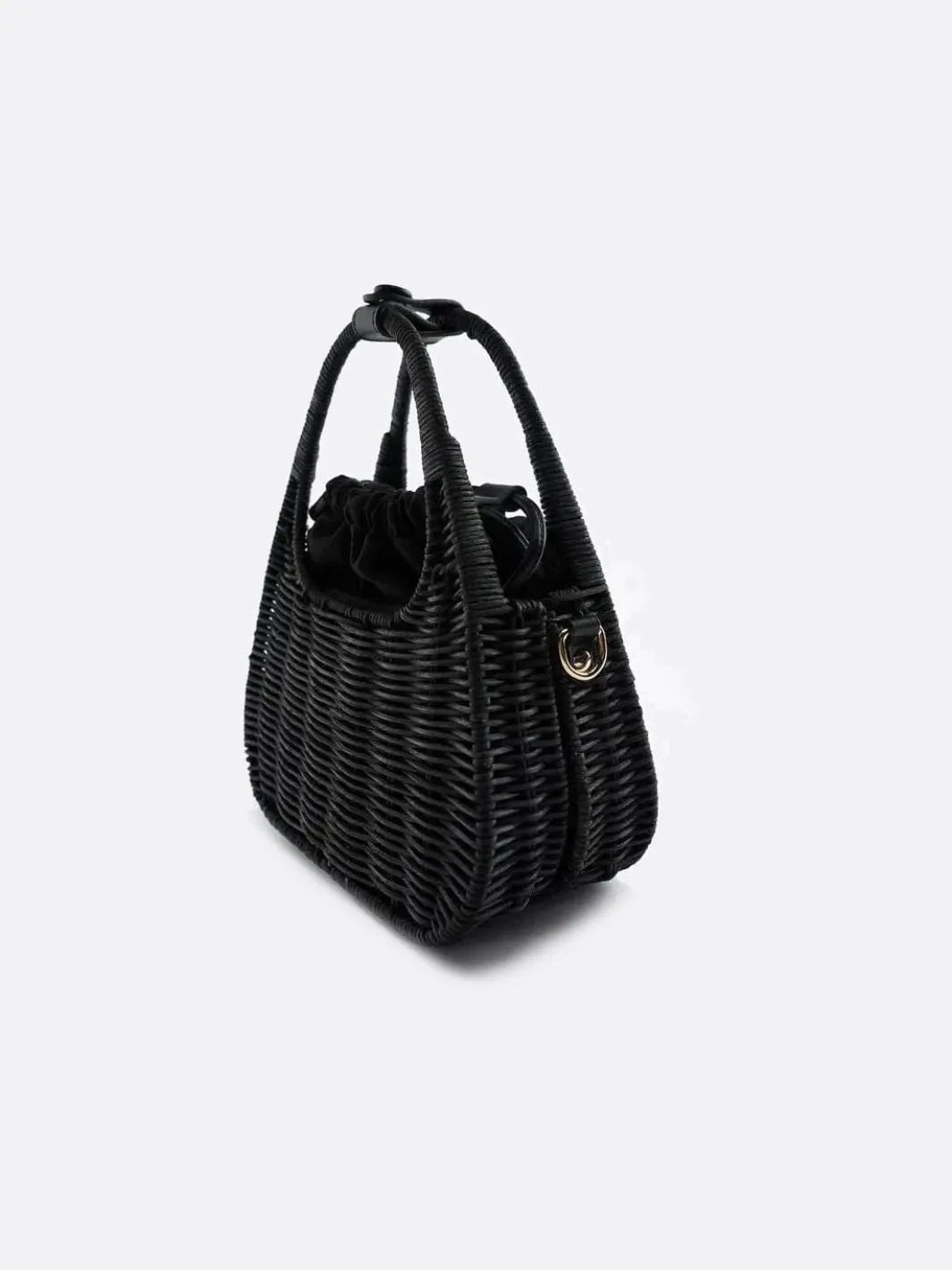 Black rattan bag