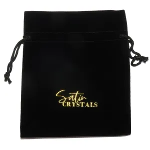 Black Suede Pouch for Jewelry and Stones