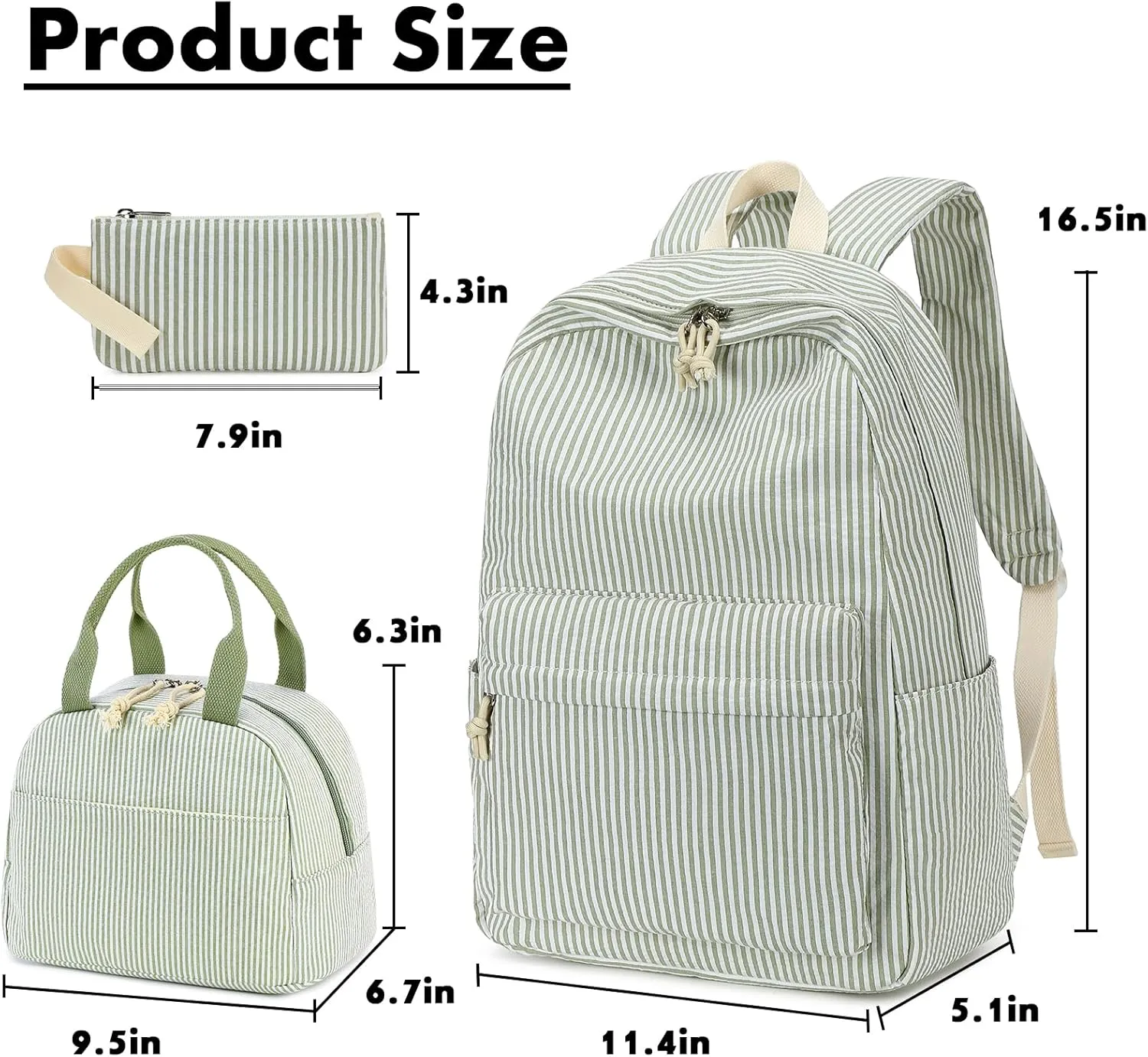 Bluboon School Backpack Set Girls Womens Laptop Bookbag Casual Daypack Fits 15 inch Laptop with Lunch Tote Bag and Pencil Bag