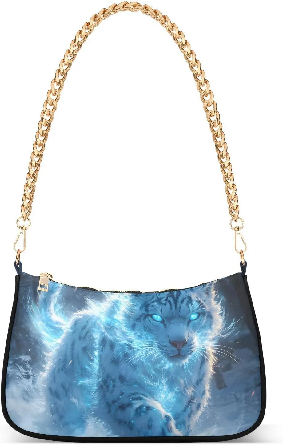 Blue Angry Tiger Crossbody Bags for Women Tote Bag Women's Shoulder Handbags Clutch Purses for Women