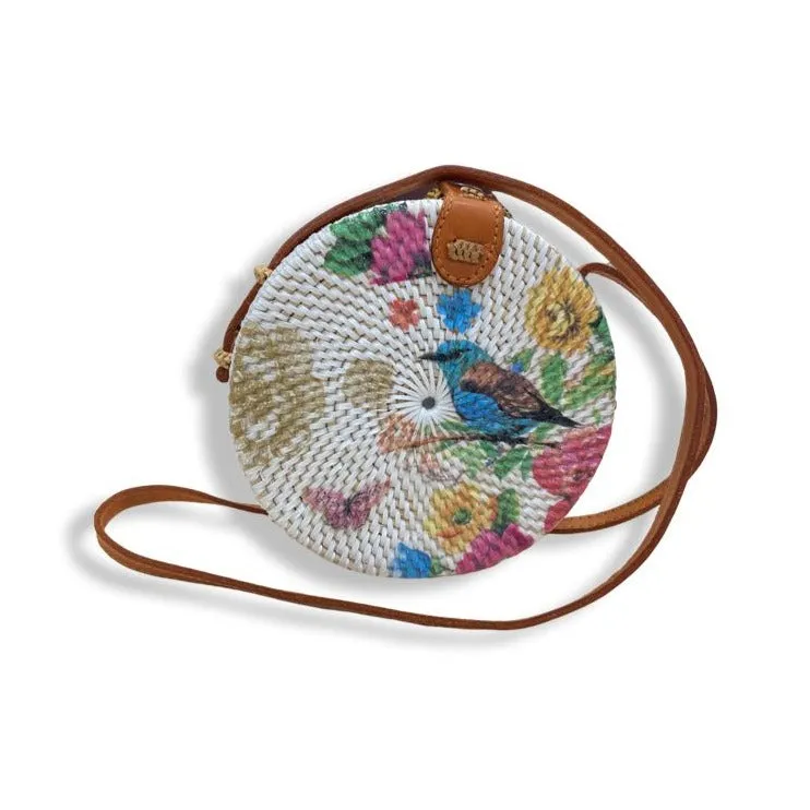 Blue Bird Rattan Bag