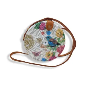 Blue Bird Rattan Bag