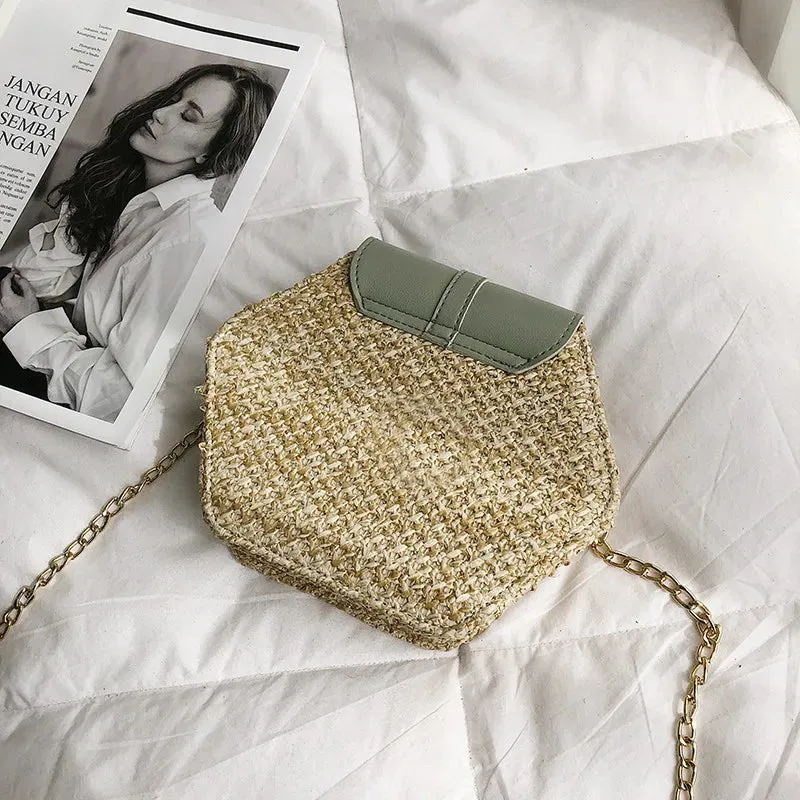 Bohemian Chic Handcrafted Rattan Shoulder Bag with Tassel Detail | ULZZANG BELLA