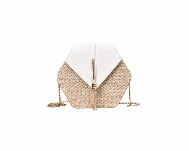 Bohemian Chic Handcrafted Rattan Shoulder Bag with Tassel Detail | ULZZANG BELLA