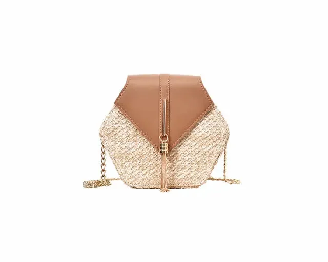 Bohemian Chic Handcrafted Rattan Shoulder Bag with Tassel Detail | ULZZANG BELLA