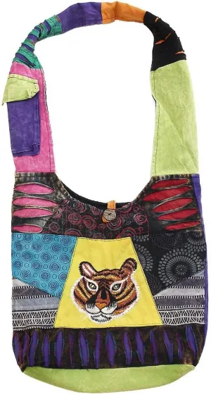 Bohemian Hippie Crossbody Shoulder Bag Sling Slouch Hobo Cotton Handmade Variety Patterns