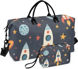 Bolaz Duffle Bag for Travel-Rocket Planet， Easy Update Large Magnectic Sticker Refrigerator Magnets Decor Wash Machine Magnet Decals23"x26"