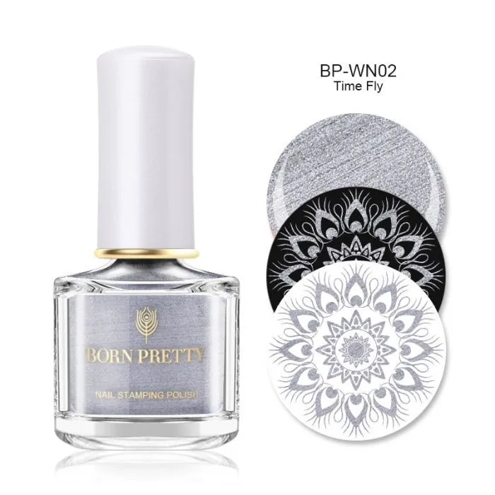 Born Pretty Silver Stamping Nail Polish