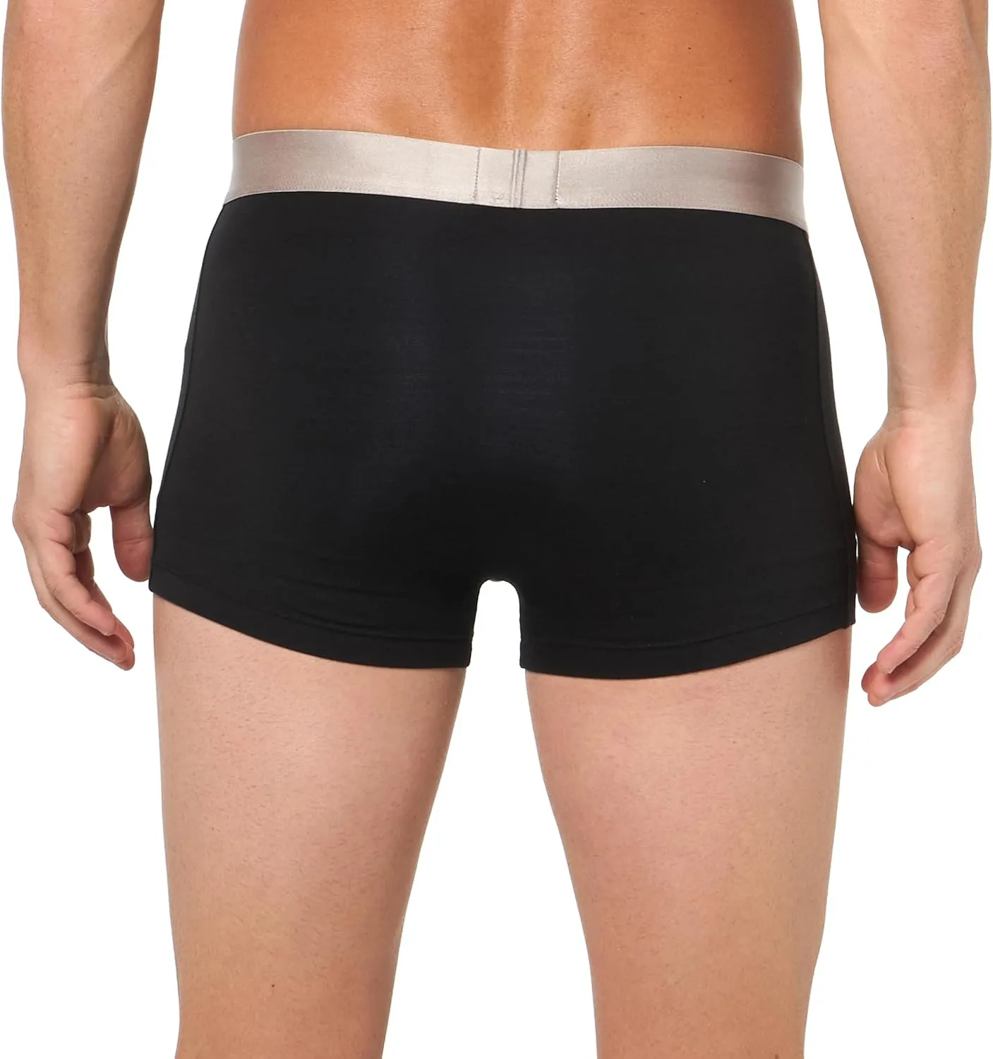 BOSS Men's 3-Pack Metallic Waistband Stretch Trunks