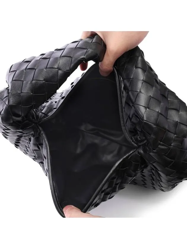 Bottega Veneta Intrecciato Hop Small Tote Bag Black