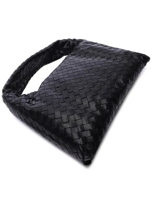 Bottega Veneta Intrecciato Hop Small Tote Bag Black
