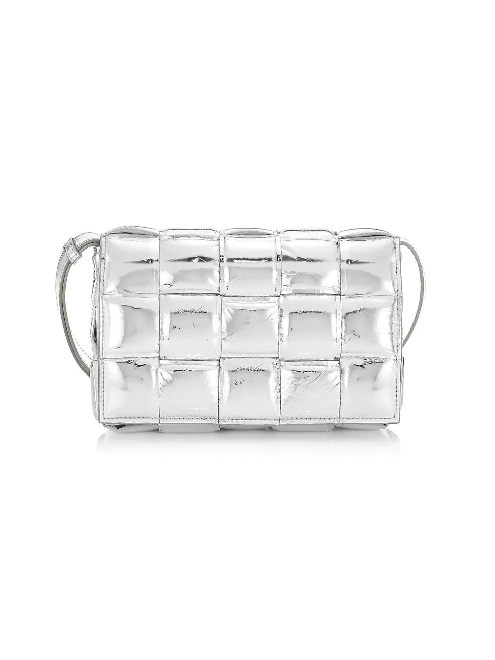 Bottega Veneta The Padded Cassette Metallic Leather Shoulder Bag