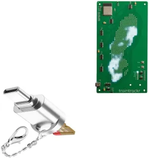 BoxWave Adapter Compatible with Traintrackr Sweden Map Trackr - Micro SD Card miniReader, USB Type-C OTG Reader USB3.0 Adapter Keychain - Metallic Silver