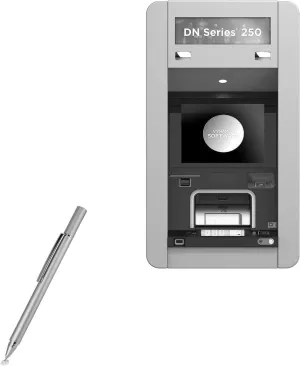 BoxWave Stylus Pen Compatible with Diebold Nixdorf DN Series 250V (15 in) - FineTouch Capacitive Stylus, Super Precise Stylus Pen - Metallic Silver