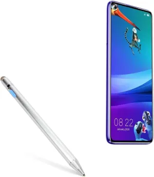 BoxWave Stylus Pen Compatible with Elephone E10 Pro - AccuPoint Active Stylus, Electronic Stylus with Ultra Fine Tip - Metallic Silver