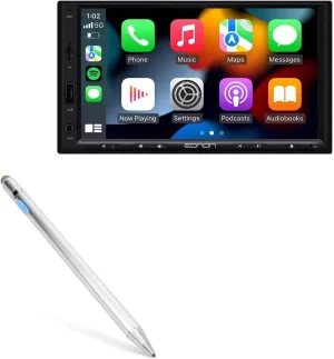 BoxWave Stylus Pen Compatible with Eonon X20 - AccuPoint Active Stylus, Electronic Stylus with Ultra Fine Tip - Metallic Silver