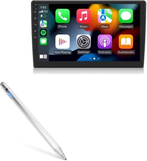 BoxWave Stylus Pen Compatible with Eonon X20 Plus - AccuPoint Active Stylus, Electronic Stylus with Ultra Fine Tip - Metallic Silver
