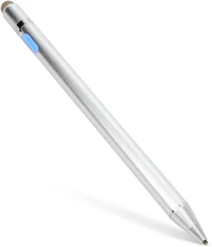 BoxWave Stylus Pen Compatible with Meizu M5c - AccuPoint Active Stylus, Electronic Stylus with Ultra Fine Tip - Metallic Silver