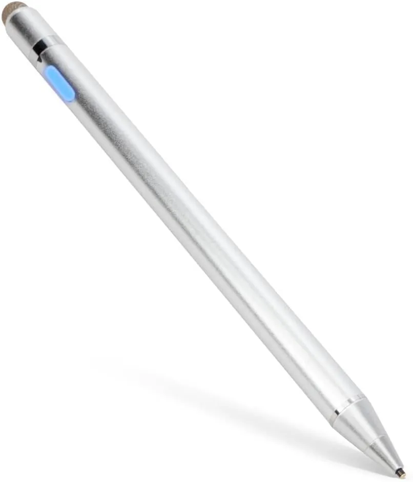BoxWave Stylus Pen Compatible with Meizu M5c - AccuPoint Active Stylus, Electronic Stylus with Ultra Fine Tip - Metallic Silver