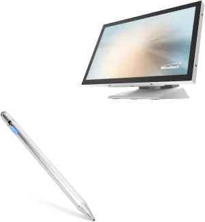 BoxWave Stylus Pen Compatible with Microtouch DT-215P-M1 (21.5 in) - AccuPoint Active Stylus, Electronic Stylus with Ultra Fine Tip - Metallic Silver