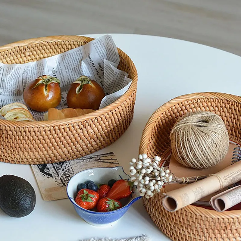 Bread baskets with Wooden Base | Desktop Storage