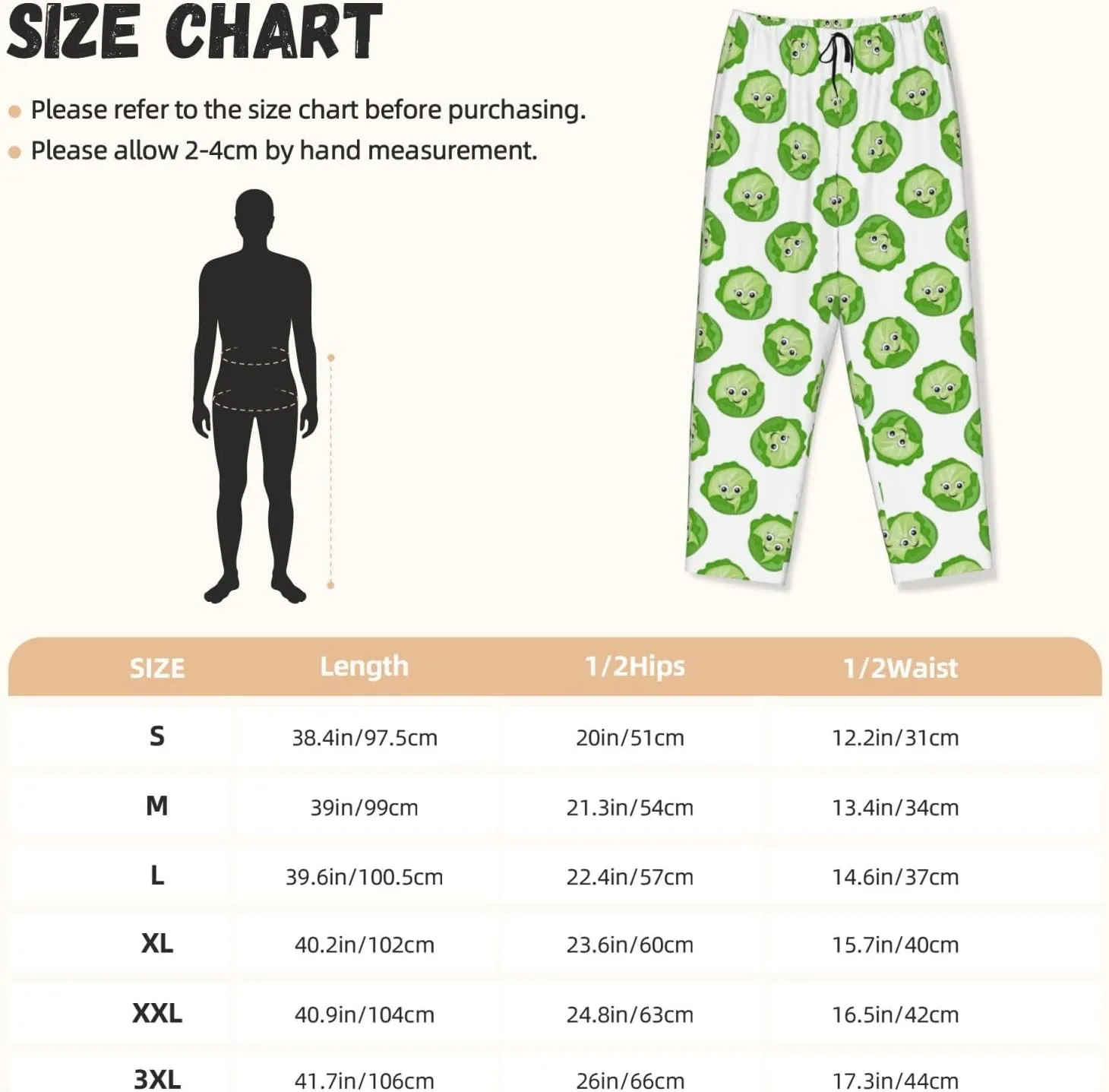 Bright Cabbage Cute Eyes Funny Pajama Pants Women,Pj Pants Bottoms For Women, Sleep Lounge Pants With Pockets