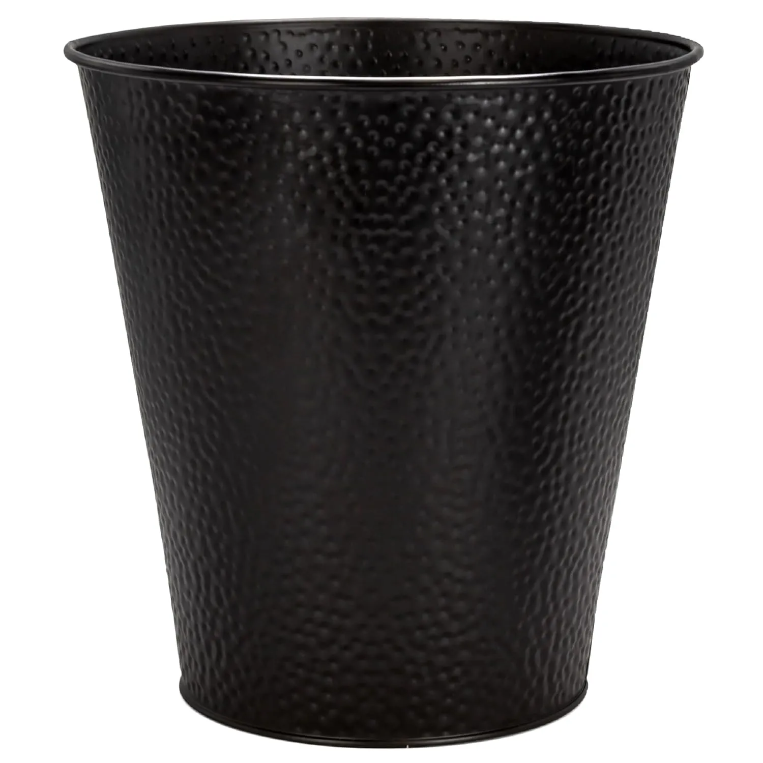 Brookstone Waste Basket Trash Can – Decorative Waste Basket for Bathroom or Bedroom, Small Trash Can Black, Waste Basket for Office, Modern Plastic Garbage Can, 5 Gallon Capacity