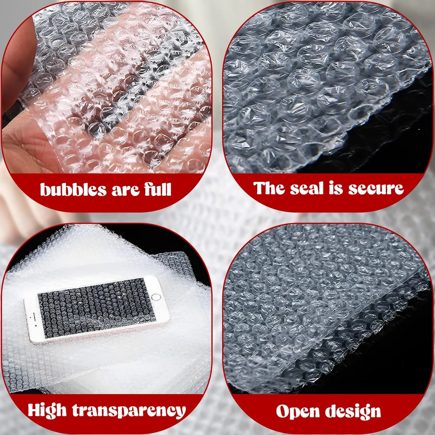 Bubble Out Bags,50pcs Clear Bubble Pouches, Double Walled Cushioning Wrap for Shipping, Moving, Storage & Packing Supplies, Protective Packaging Materials, Bubble Wrap (12 x 14 Inches)
