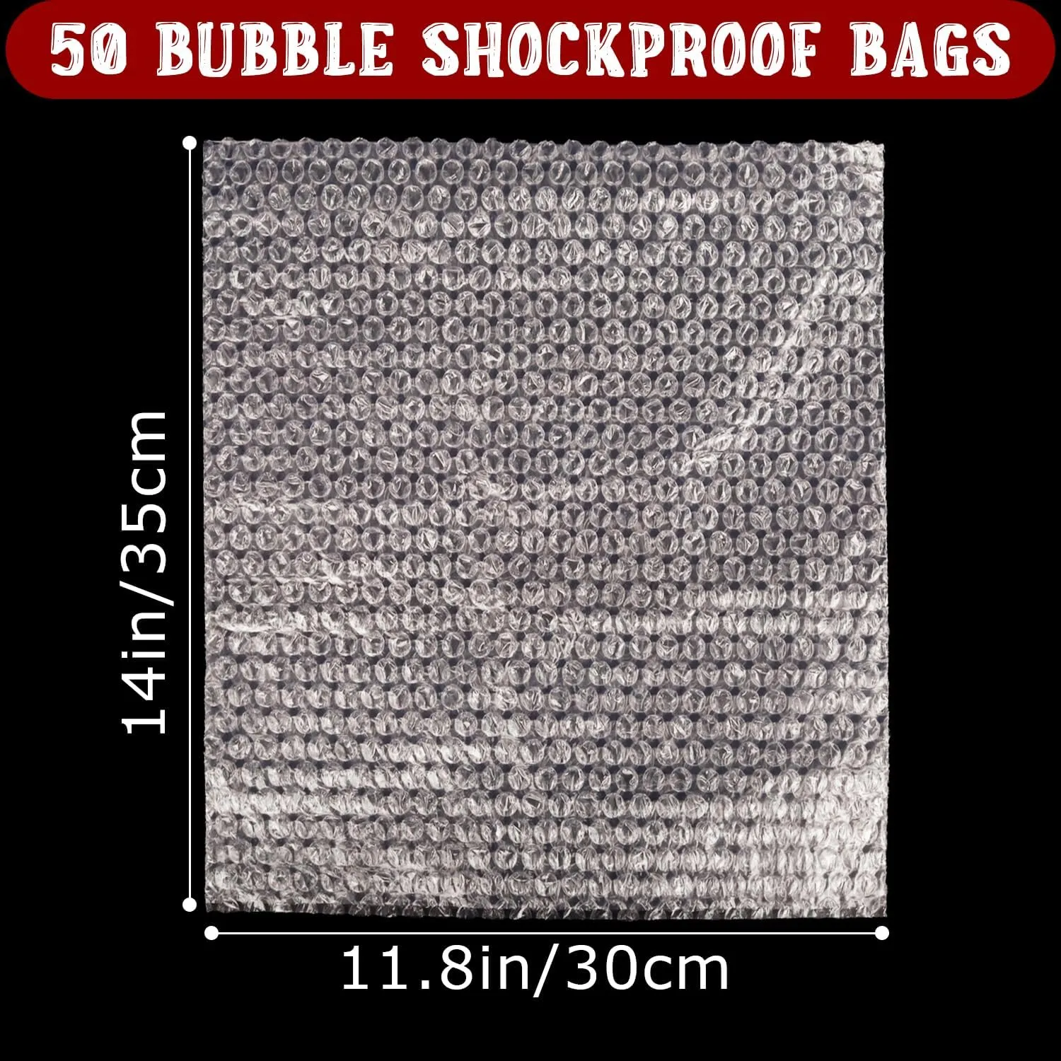 Bubble Out Bags,50pcs Clear Bubble Pouches, Double Walled Cushioning Wrap for Shipping, Moving, Storage & Packing Supplies, Protective Packaging Materials, Bubble Wrap (12 x 14 Inches)