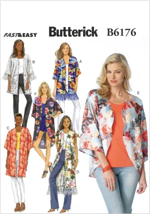 Butterick Patterns B6176ZZ0 Misses' Kimono Sewing Template, ZZ (LRG-XLG-XXL)