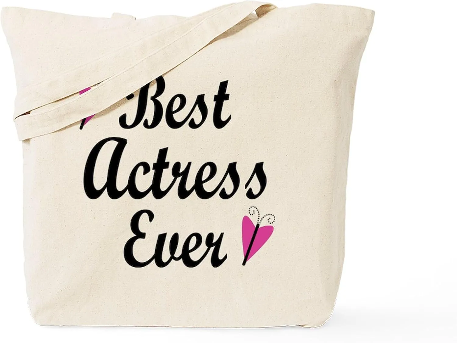 CafePress Best Actress Ever Tote Bag Reusable Natural Beige Canvas Shopping Bag