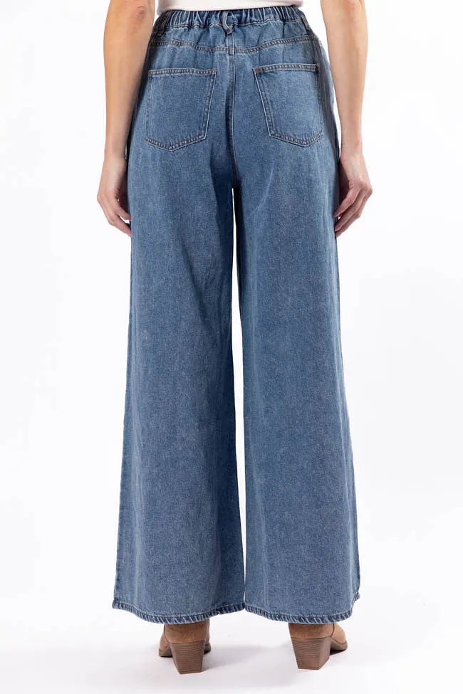 Callahan Drawstring Waist Loose Chambray Pants FINAL SALE