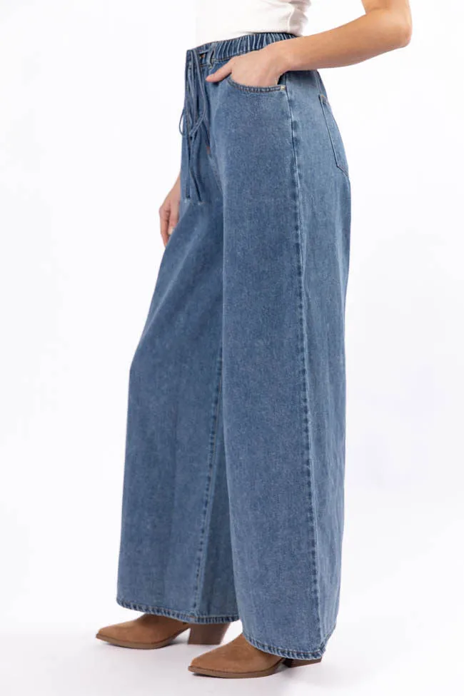 Callahan Drawstring Waist Loose Chambray Pants FINAL SALE
