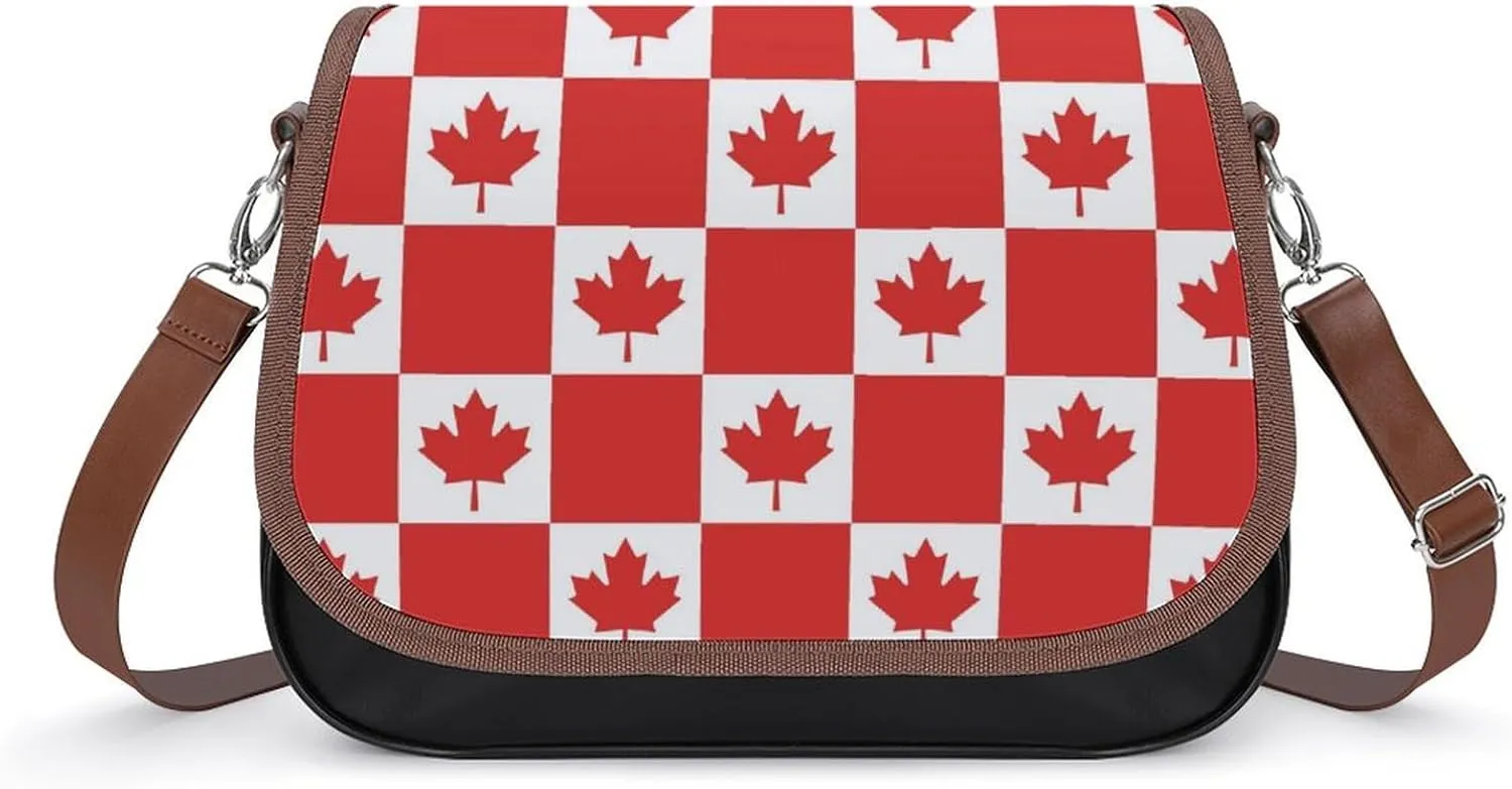 Canadian Flag Canada Leaf Fashion Crossbody Bags Purses for Women Funny Printing Shoulder Handbags Bag