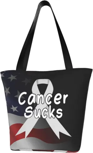 Cancer Sucks Brain Cancer Awareness Fashion Shoulder Bag Large Capacity For Man Or Woman