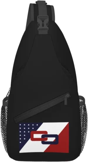 Canton Ohio Flag Crossbody Bags For Women Men Chest Backpack Gym Shoulder Bag Travel Outdoor Sports Casual Crossbody Bags
