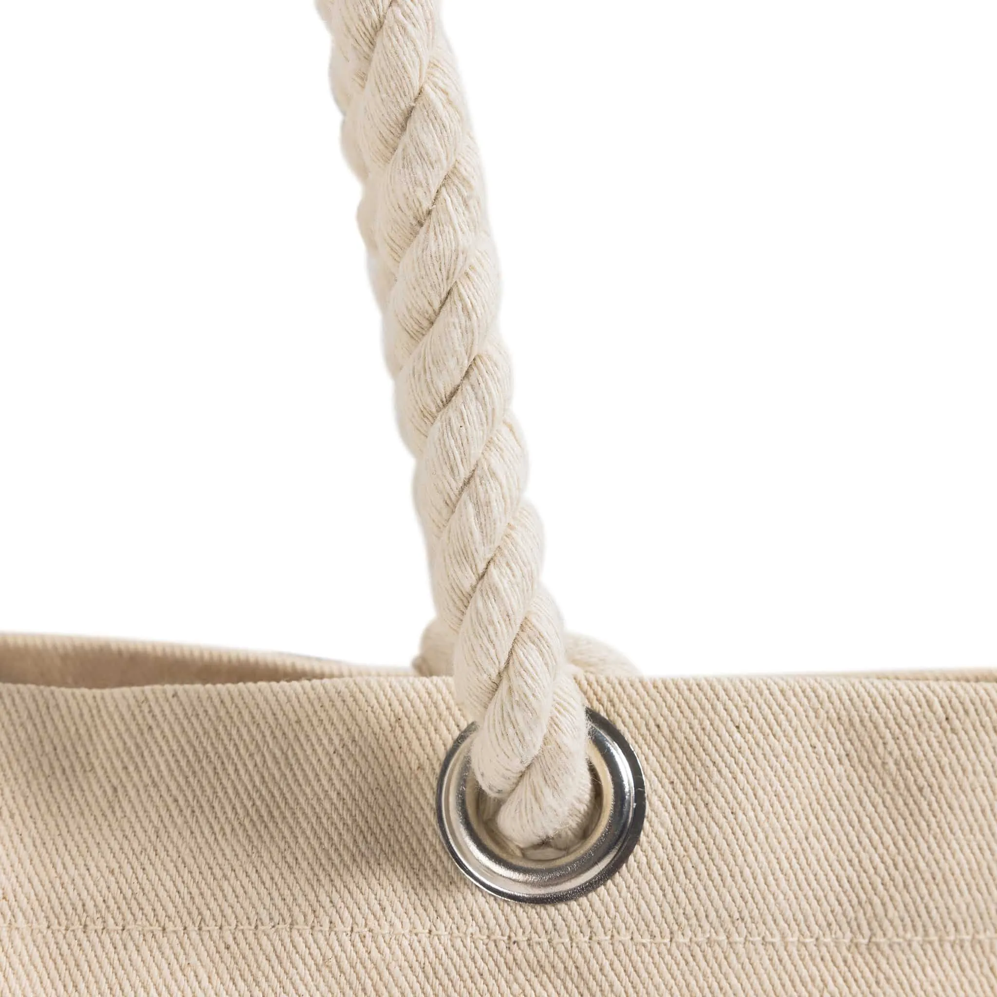 Canvas Beach Tote Bag with Fancy Rope Handles- RP200