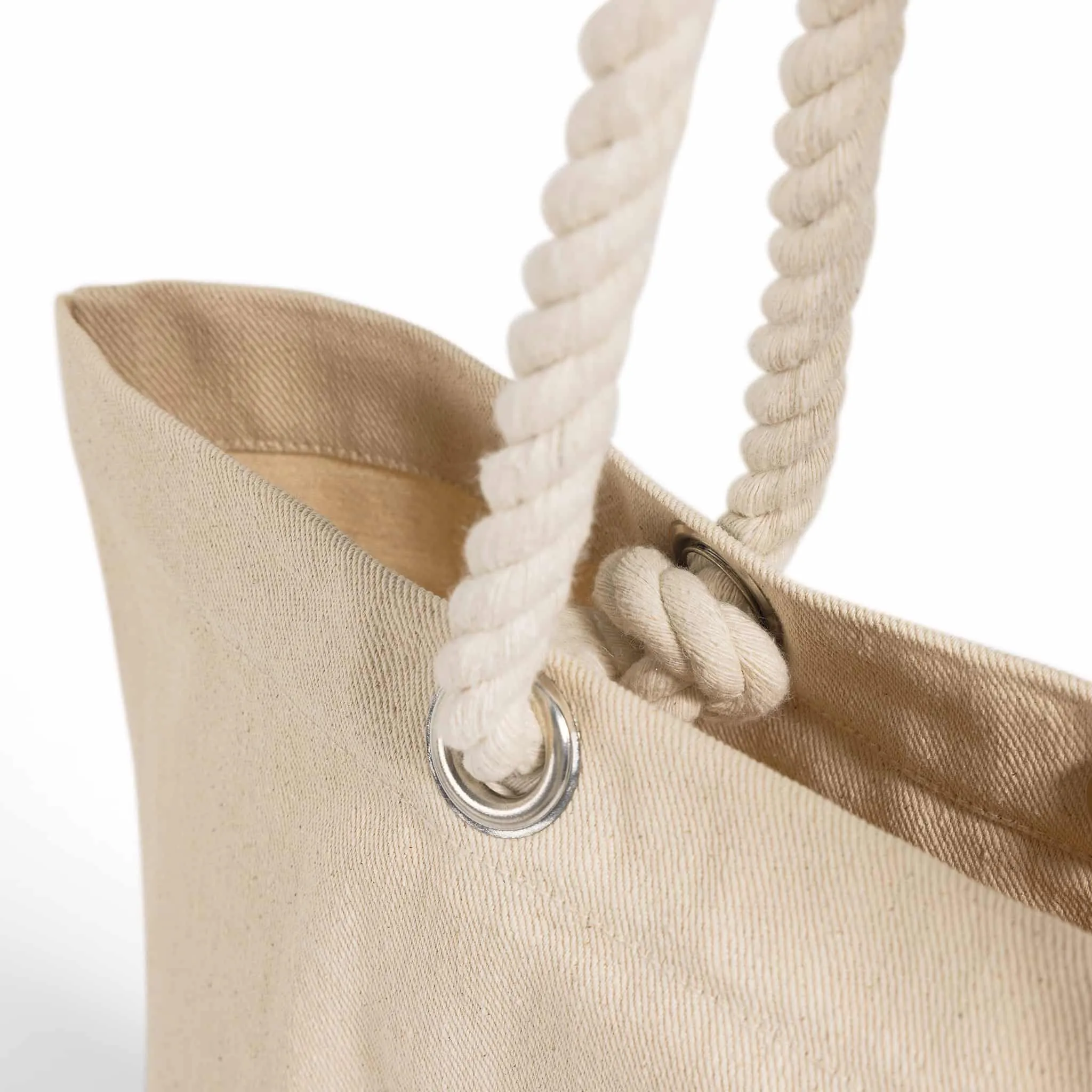 Canvas Beach Tote Bag with Fancy Rope Handles- RP200