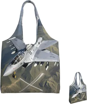 Canvas Tote Bag Lightweight Reusable Grocery Shopping Bag Bird standing on pig's head Handbag for Women Men
