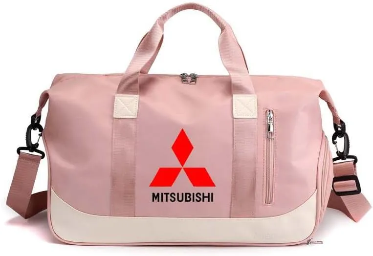 Car Travel Duffel Bag for Mitsubishi ASX Colt Eclipse, Travel Duffle Bag Weekender Bags Travel Bag Weekender Overnight Bag Sports Gym Tote Bag Travel Carry on Bag Accessories,Pink-A