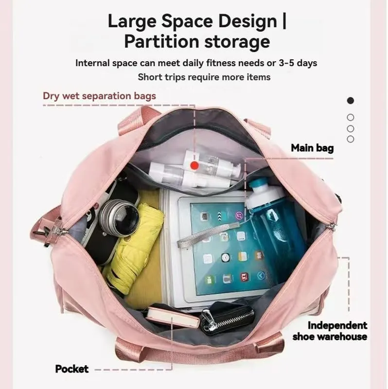 Car Travel Duffel Bag for Mitsubishi ASX Colt Eclipse, Travel Duffle Bag Weekender Bags Travel Bag Weekender Overnight Bag Sports Gym Tote Bag Travel Carry on Bag Accessories,Pink-A