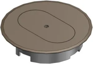 Carlon E97DSB Round Duplex Receptacle Cover, Diameter: 5", Non-Metallic