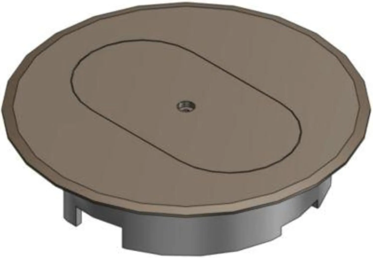 Carlon E97DSB Round Duplex Receptacle Cover, Diameter: 5", Non-Metallic