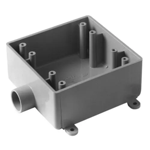 Carlon E9802E Weatherproof Box, 2-Gang, Type: 2FSE, (1) 3/4" Hub, Non-Metallic
