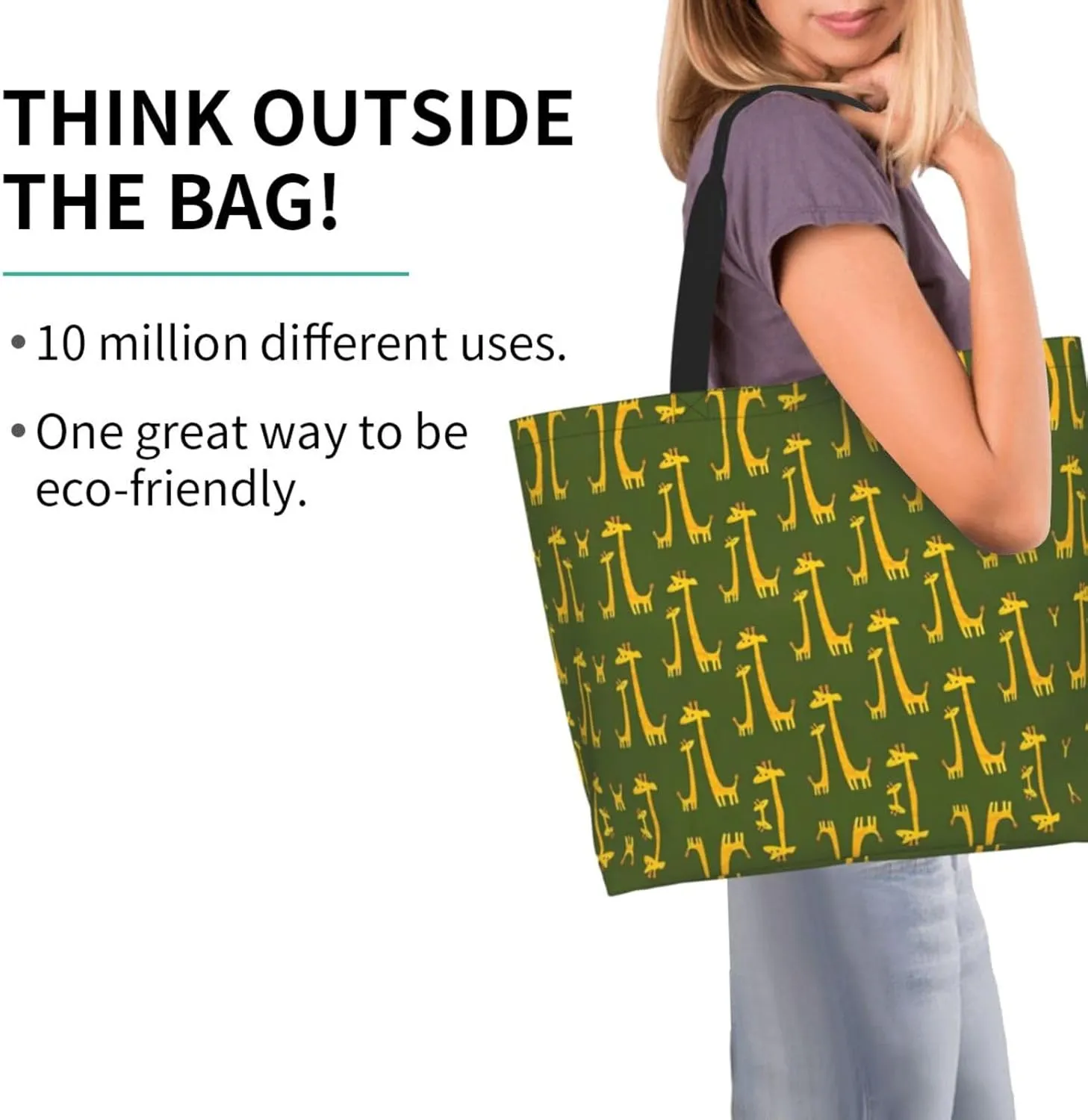 Cartoon Dinosaur Images Print Shoulder Bag For Women Shopping Bags Tote Bag Large Storage Handbag Grocery Bags
